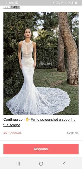 Fai lo screenshot e scopri il tuo abito da sposa - 1