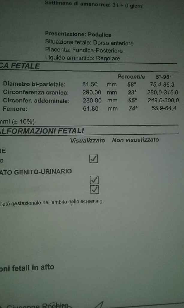 Valutazione biometrica fetale - 1