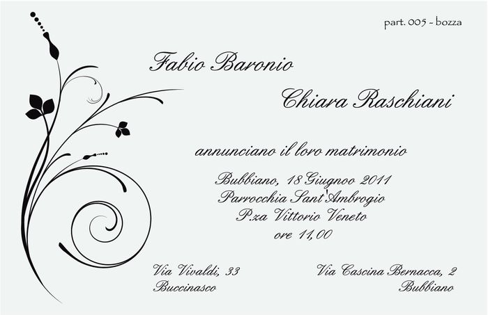 ecco le bozze giuste