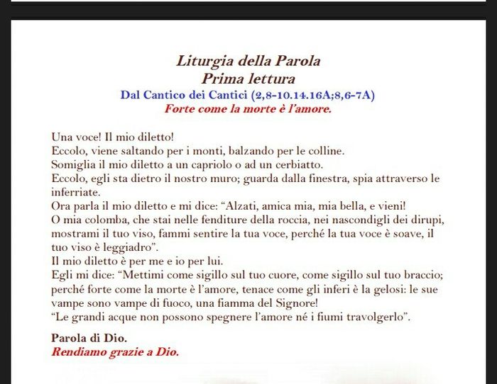 Letture + musiche cerimonia - 2