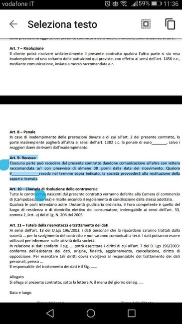 Contratto banqueting - 1