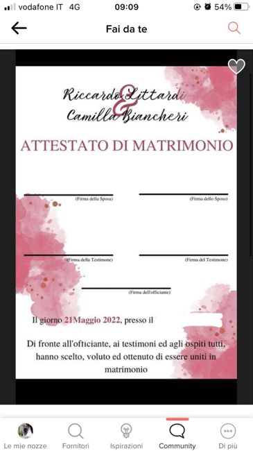 Pergamena matrimonio simbolico 2