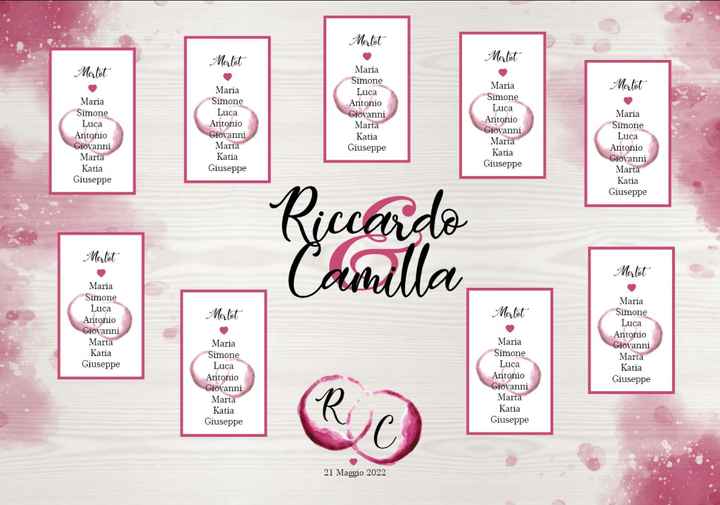 Tableau mariage e centro tavola - 1