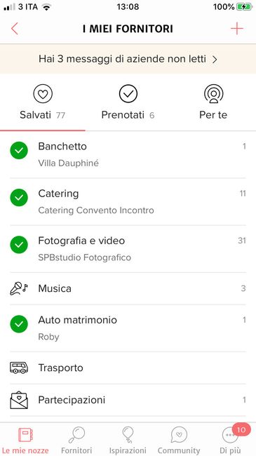 fornitori prenotati