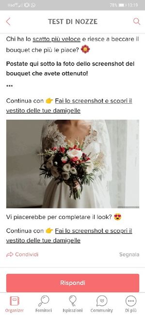 Fai lo screenshot e scopri il tuo bouquet - 1