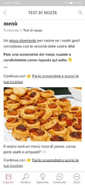 Fai lo screenshot e scopri il tuo menù 23