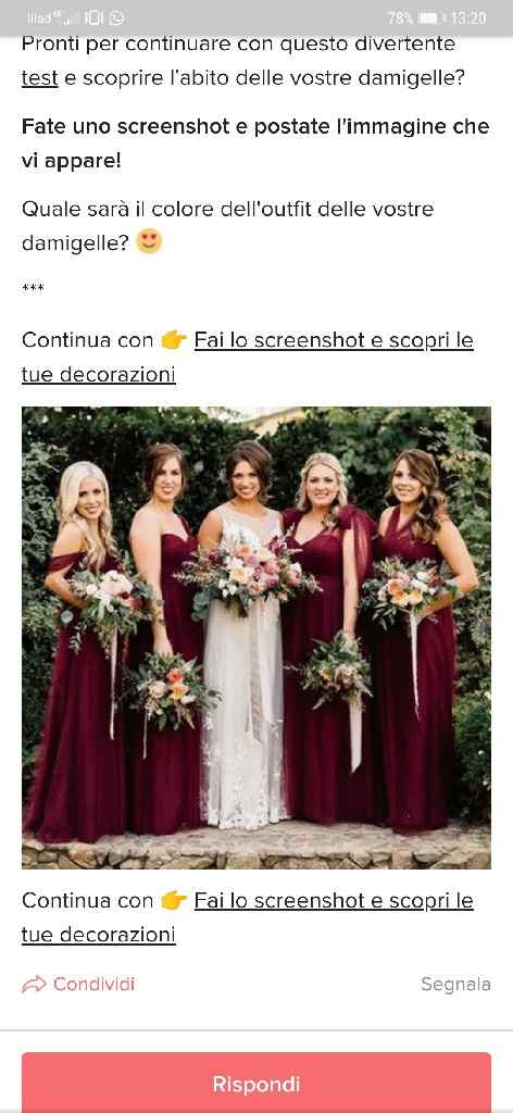 Fai lo screenshot e scopri il vestito delle tue damigelle - 1