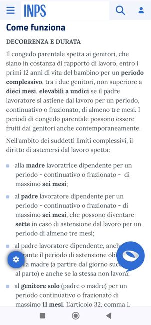 Aggiornamenti maternità/lavoro 1