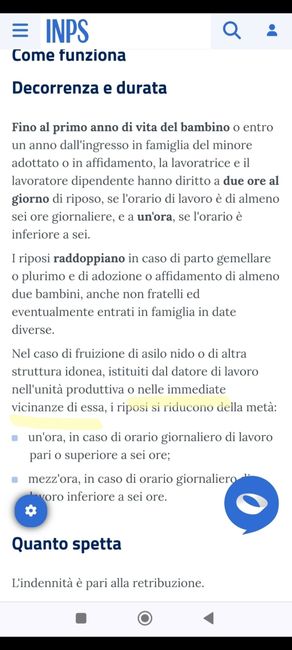 Permessi allattamento e nido 1