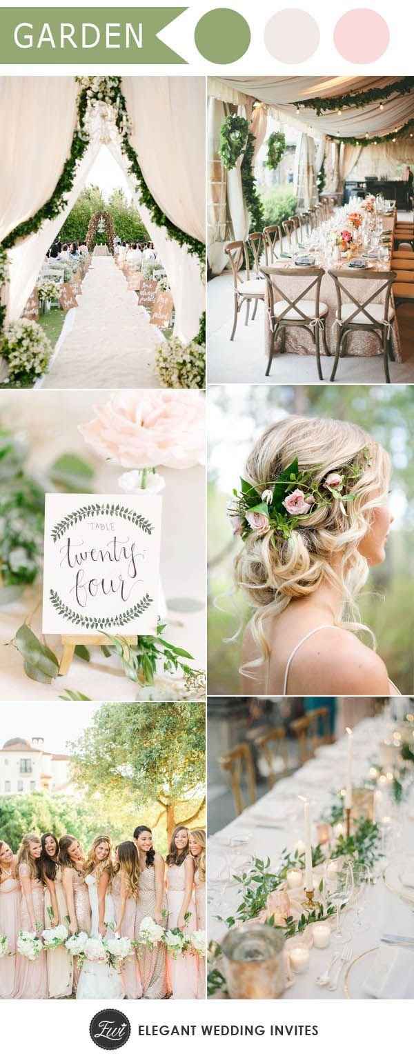 Rustic peach, gold and green