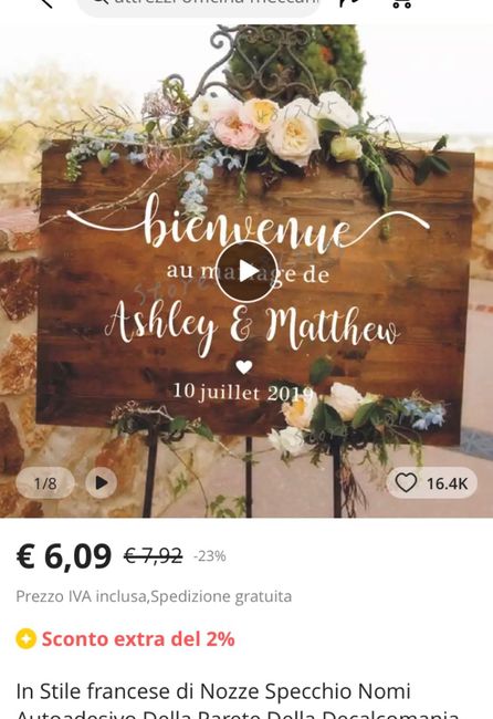 Cartello “benvenuti” - 1