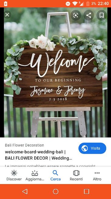 Welcome wedding board - 1