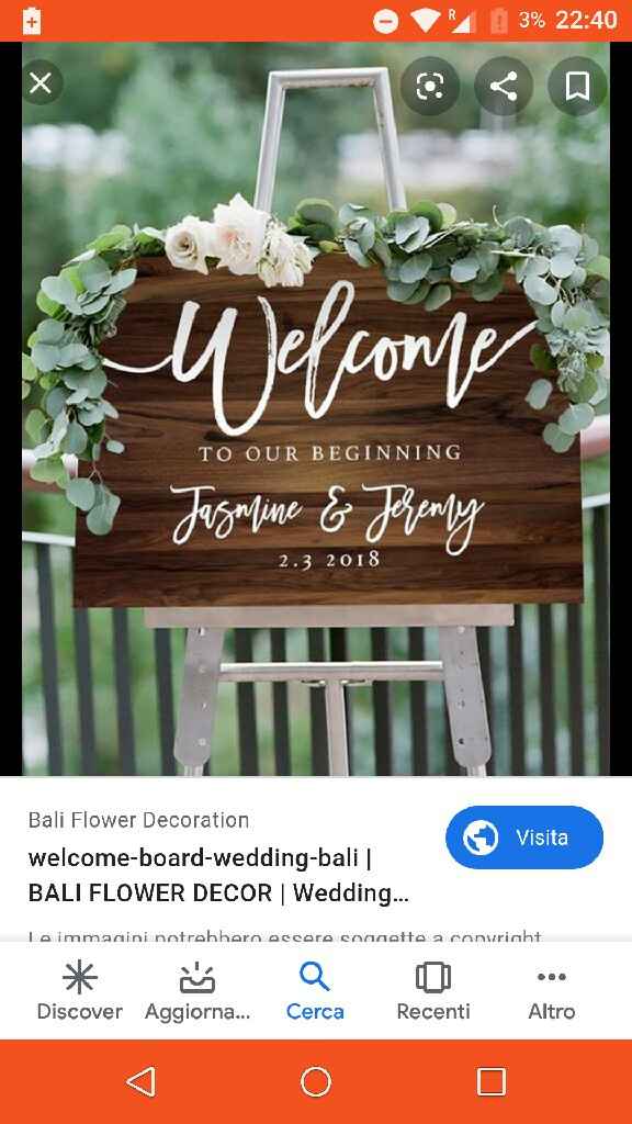 Welcome wedding board - 1