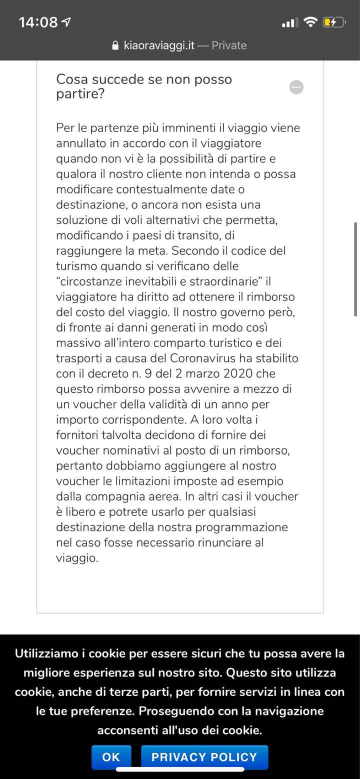 Rimandare viaggio: problema Agenzia viaggio - 1