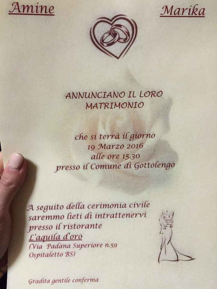 Mi inviate la vostra partecipazione? - 1