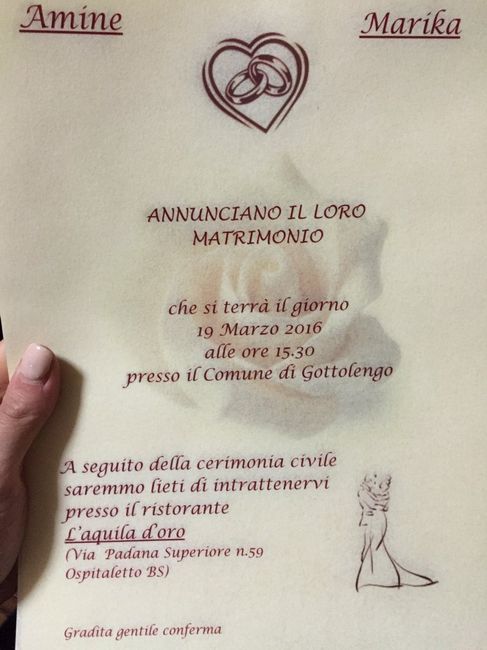 Mi inviate la vostra partecipazione? - 1