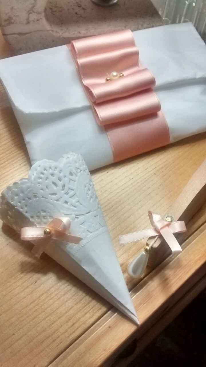 pochette portaconfetti e coni riso Blush&Gold