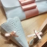 pochette portaconfetti e coni riso Blush&Gold