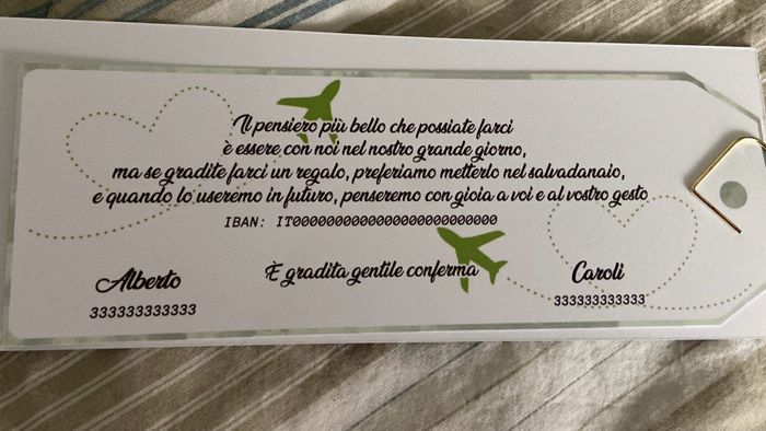 Scriverete, "gradito regalo in busta?" - 1