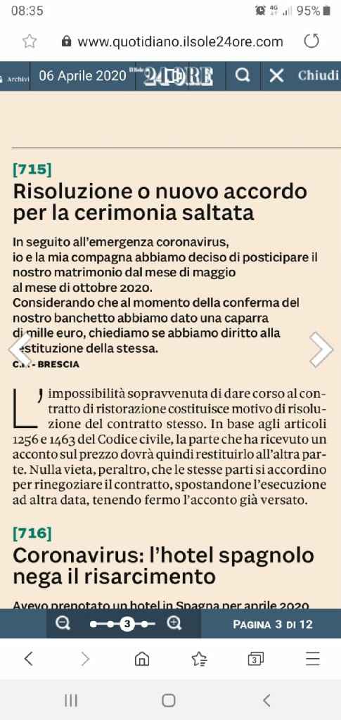 Rimborsi causa coronavirus - 1