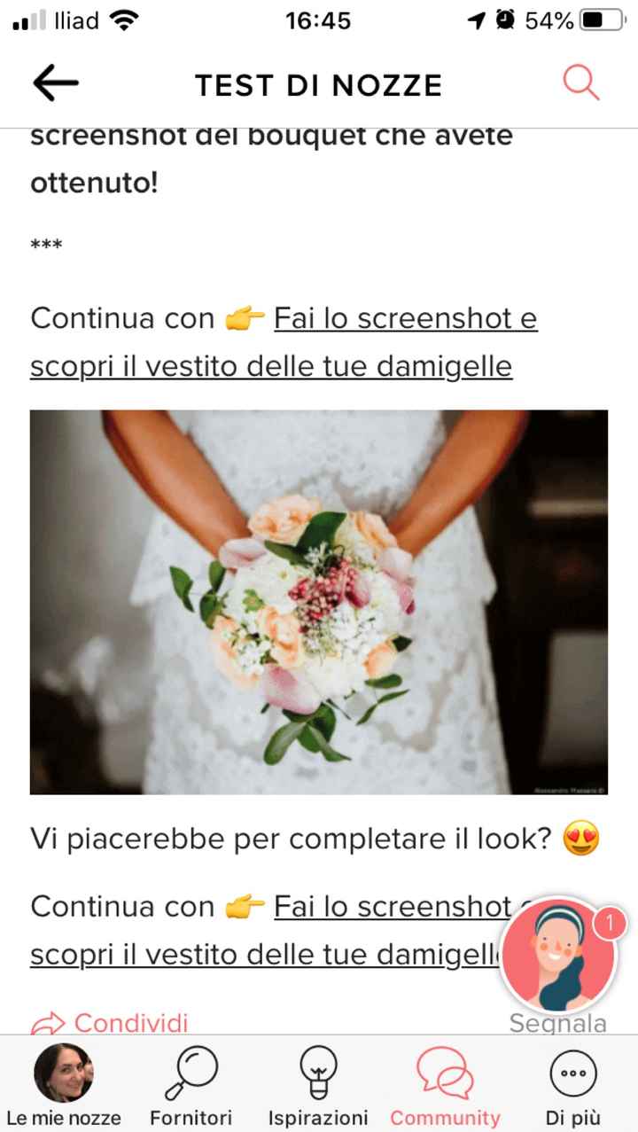 Fai lo screenshot e scopri il tuo bouquet - 1