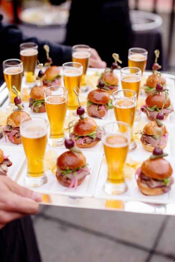 Finger food birra+hamburger