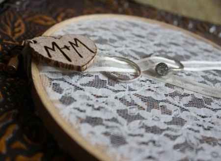 shabby chic ring bearer