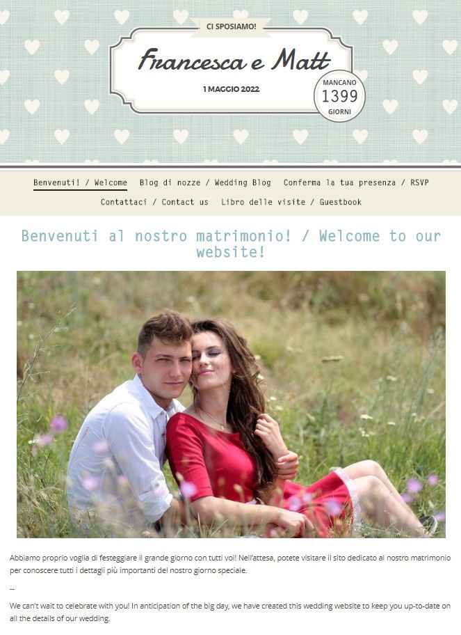 Hai creato il tuo sito di nozze?👩‍❤️‍👨👨‍❤️‍👨👩‍❤️‍👩 - 1