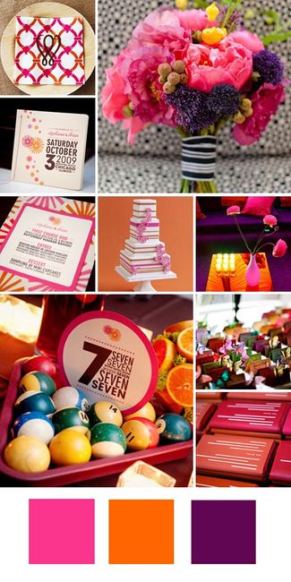 fuchsia   arancio   lila