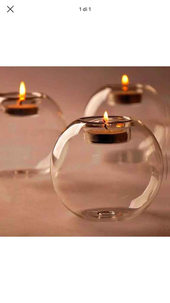 Portacandele in vetro come bomboniera - 1