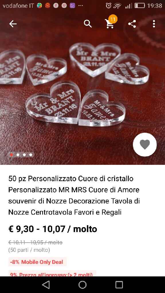 Cosa far trovare sui tavoli? - 1