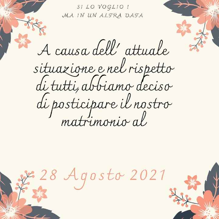 Modifica data matrimonio causa Covid 19 - 1