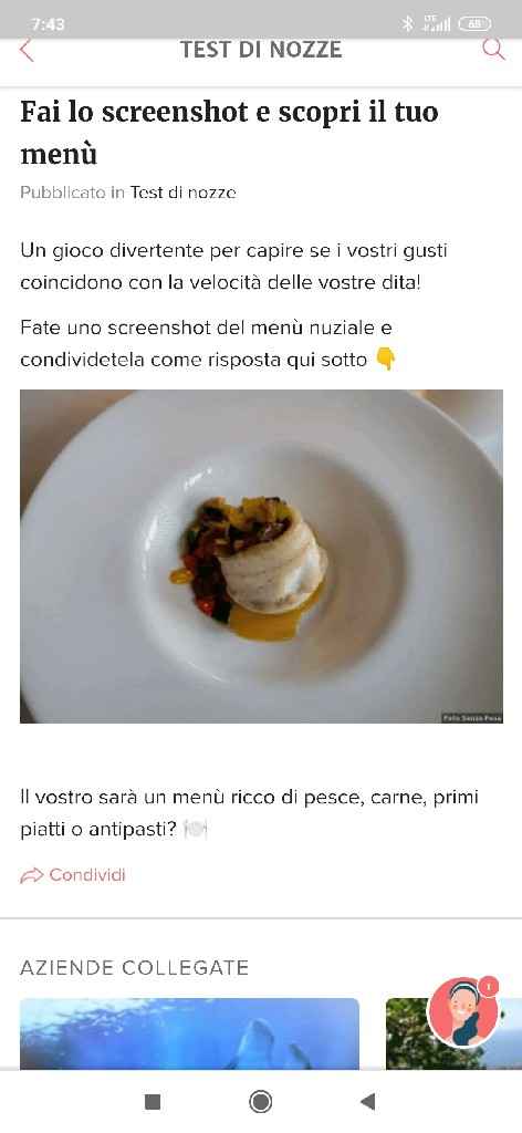 Fai lo screenshot e scopri il tuo menù - 1