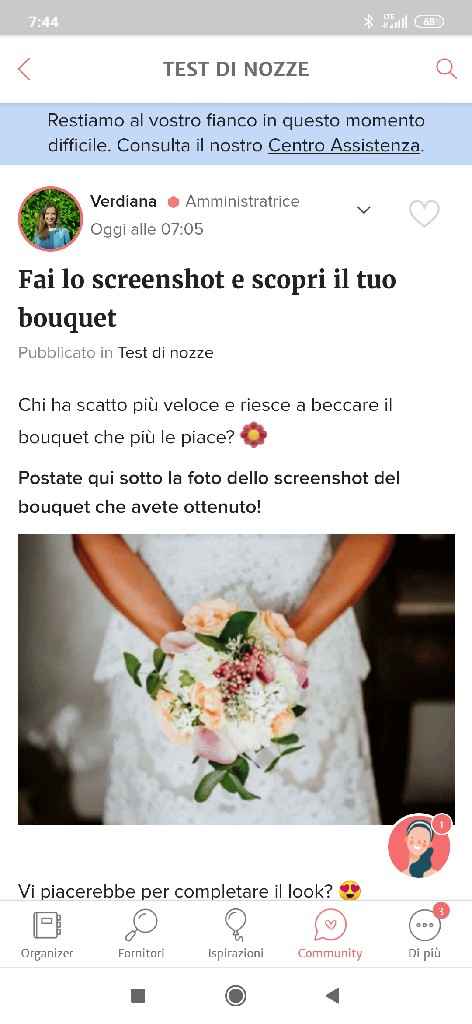 Fai lo screenshot e scopri il tuo bouquet - 1