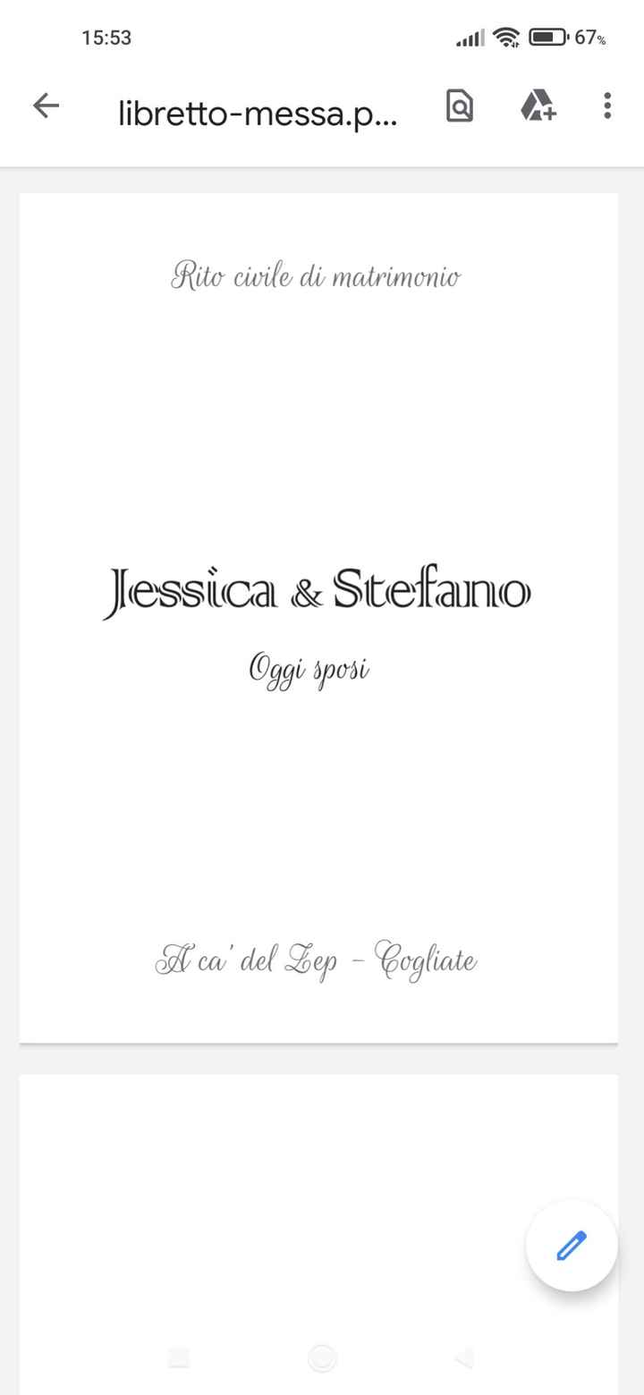 Libretto cerimonia civile - 1