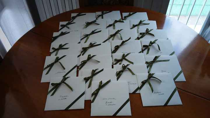 Partecipazioni infiocchettate per invio postale