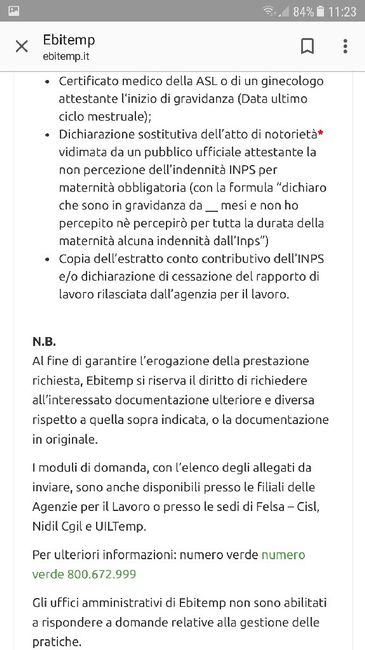 Ebitemp sostegno alla maternità se avete concluso contratto con agenzie interinali e l inps non vi riconosce nulla!!! 2