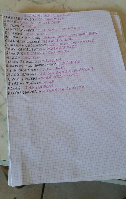 Playlist matrimonio - 1