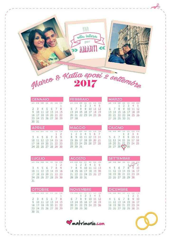 Il vostro calendario di matrimonio.com - 1