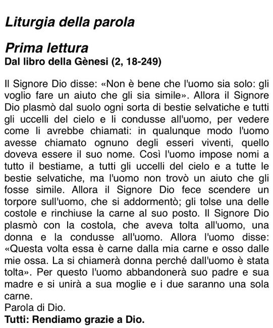 Letture in Chiesa - 1