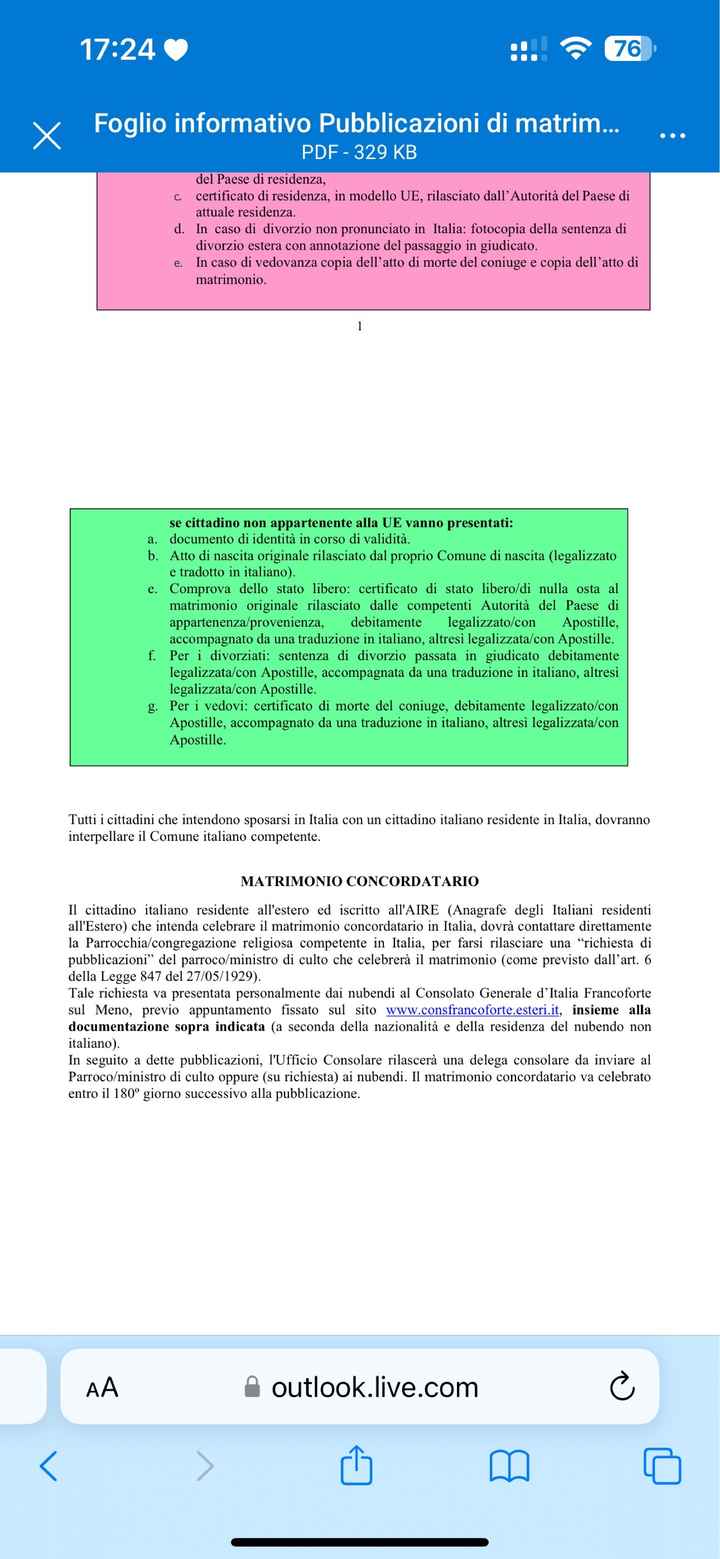 Matrimonio in Italia residenti all’estero Help!!!! - 1