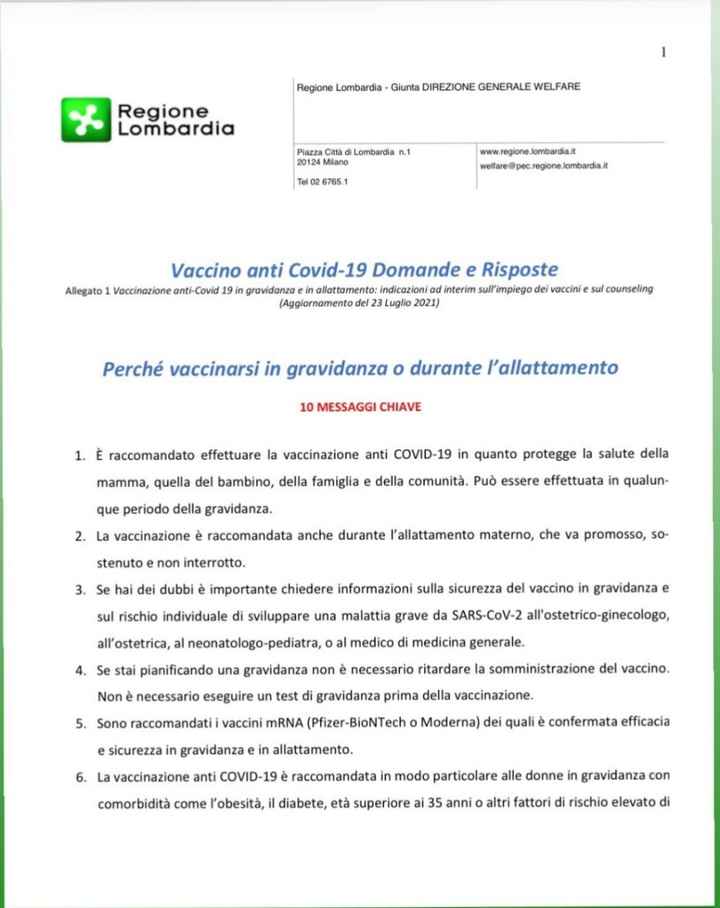 Nuove linee guida gravidanza e vaccini - 1