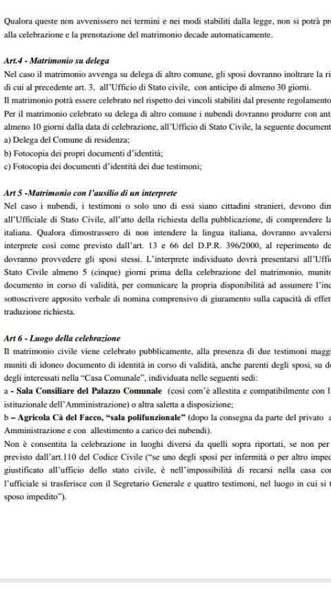 Matrimonio civile in separazione dei beni. - 1