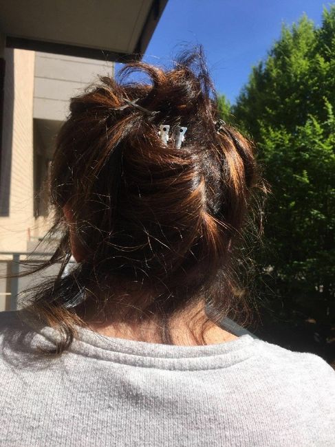 Raccolto con i capelli corti... - 2