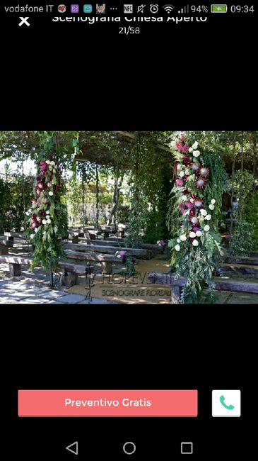 Allestimento floreale, arco fiorito. - 15