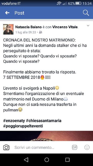 Come annunciare il matrimonio ..su facebook? - 1