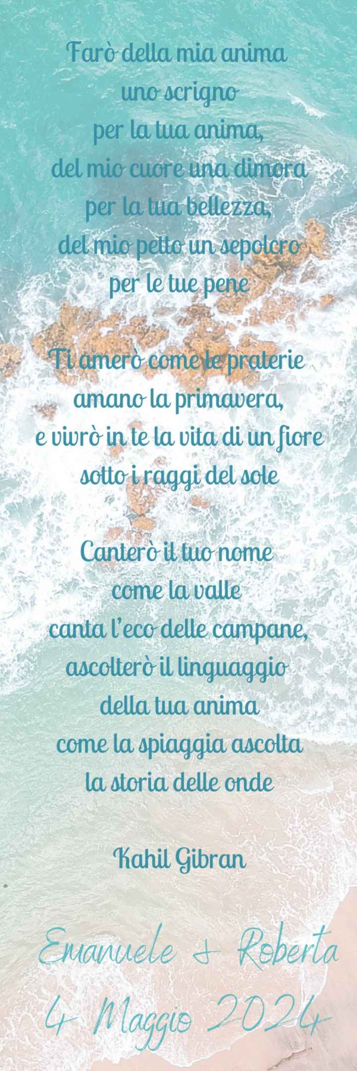 Segnaposto/segnalibro handmade - 1