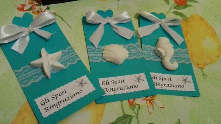 Segnaposto, menù e nomi tavoli tema mare - 3