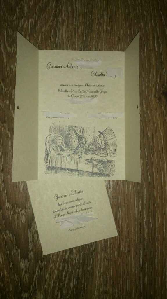 Le nostre partecipazioni alice in wonderland - 2