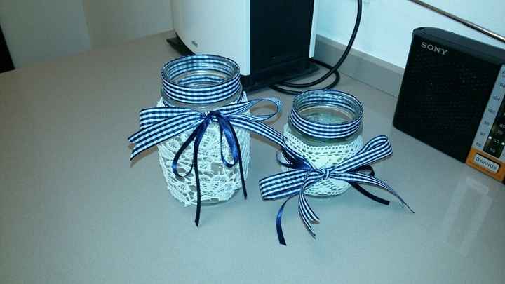 Preparazione lanterne per i tavoli - 2